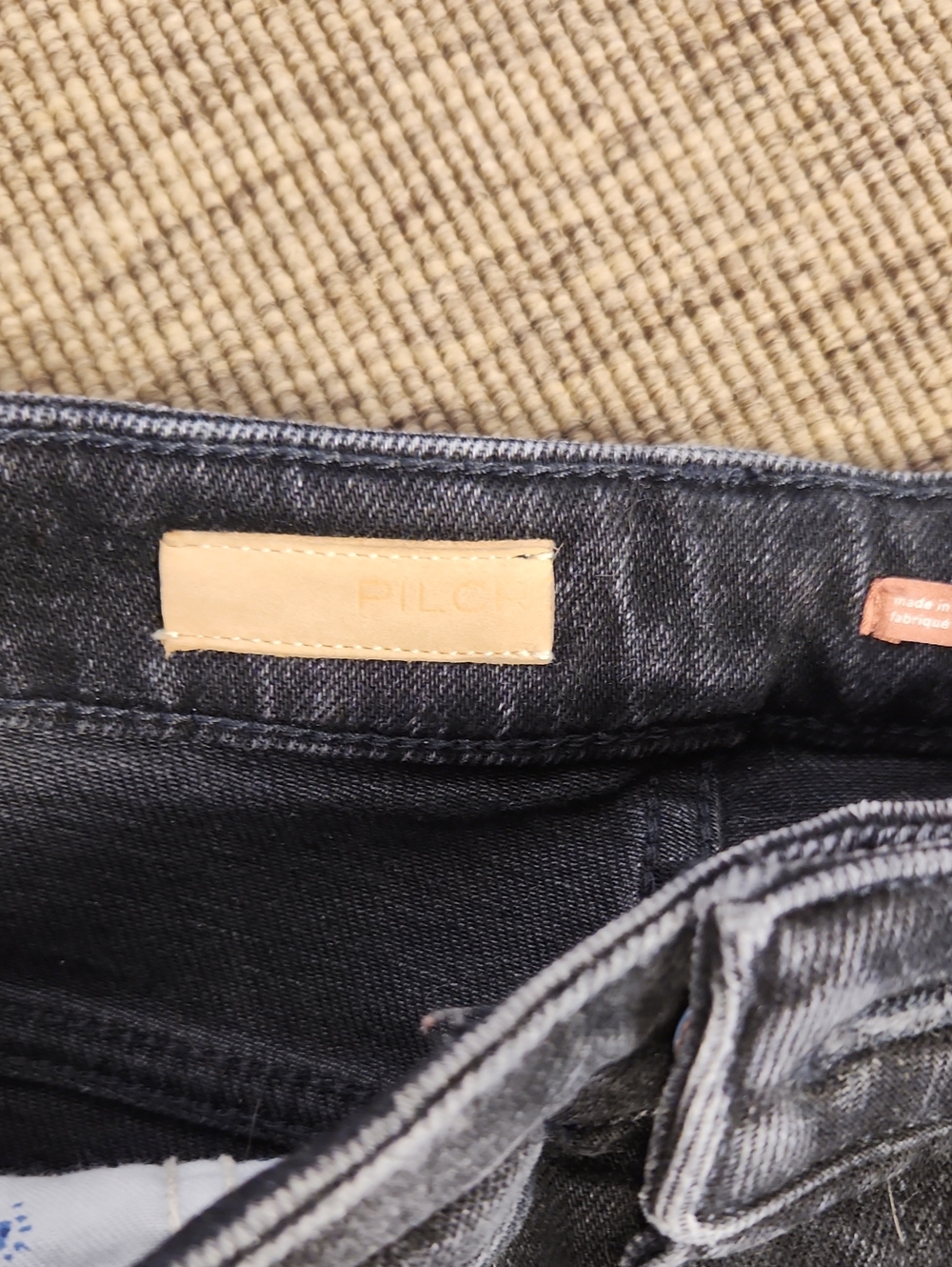 Pilcro The Cigarette Raw Hem Jeans Washed Black 28 - Picture 2 of 11